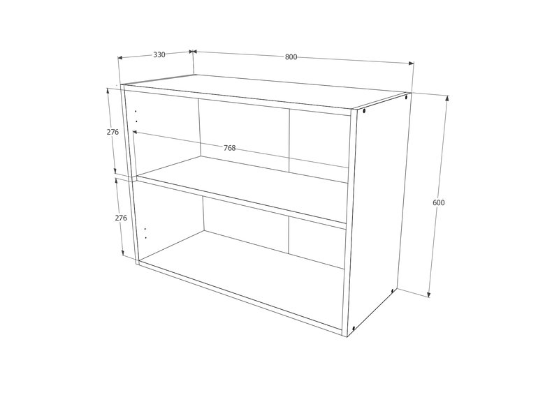 Corp Superior, Wenge, 80 x 35 x 60 cm